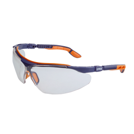 Uvex Schutzbrille i-vo, blau-orange, Scheibe farblos, HC/AF