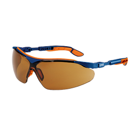 Uvex Schutzbrille i-vo, blau-orange, Scheibe braun, kratzfest