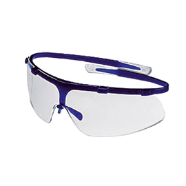 Uvex UV-Schutzbrille super g, Bügel dunkelblau, Scheiben farblos HC-AF