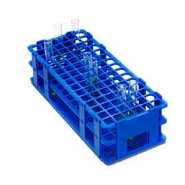 Brand® Reagenzglasgestelle, PP, für 84 Röhrchen bis Durchmesser 13 mm, blau