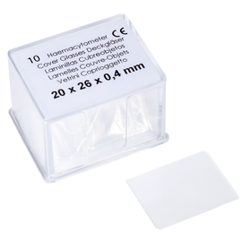 Hecht® Haemazytometer-Deckgläser 24 x 24 mm, 10 St./Pack