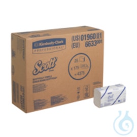 Kimberly-Clark® Scott Scottfold Handtücher - gefaltet Material: Airflex™ Farbe: Weiß Lagen: 1 Größe: 31,50cm x 20,00cm