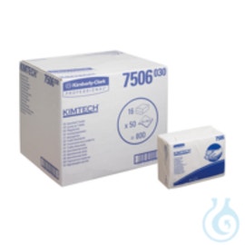 Kimberly-Clark® Kimtech Saugfähige Pflegetücher - Z gefaltet / Weiß, 16 Bags x 50 Sheets