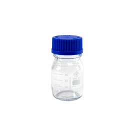 neoLab® Laborflaschen, Borosilikatglas, GL 45, 100 ml, Kappe + Ausgießring, 10 St./Pack
