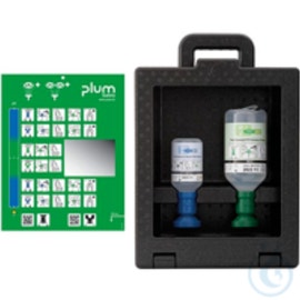 B-SAFETY® Plum iBox 2 mit 1 x 200 ml pH Neutral und 1 x 500 ml Augenspülung