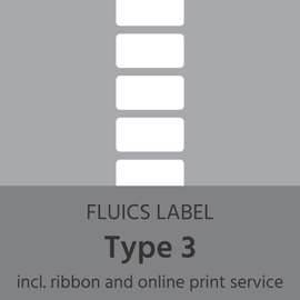 FLUICS Barcode-Etikettenpaket - Typ 3, entfernbar, für Freezer - à 2.000 Etiketten